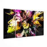 Feel the Music 4 Pieces Mega Glass Wall Art (59"x36") | Insigne Art Design.